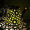 LED Solar Watering Can Lamp Garden Shower Art Metal Iron Kettle Light (C) Newly