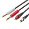 Dual 6.35mm to 2RCA Audio Cable DVD Mixer Connected Wire for Amplifier (2m)