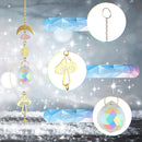 #A Crystal Wind Chime Prism Windbell Mushroom Butterfly Dragonfly Hanging Orname