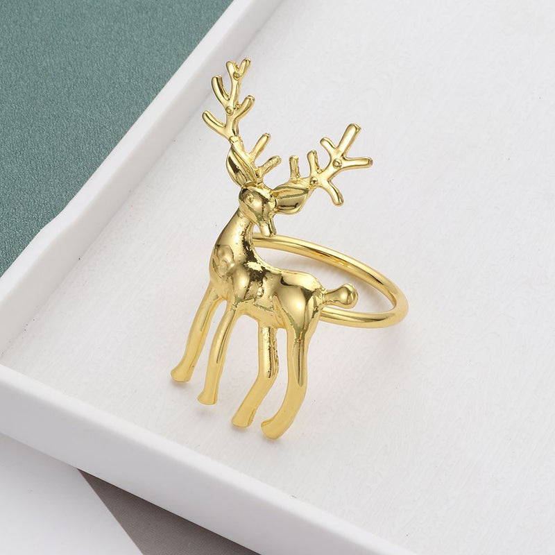 Elk Santa Claus Mouth Ring Napkin Ring Table Decoration Christmas Supplies