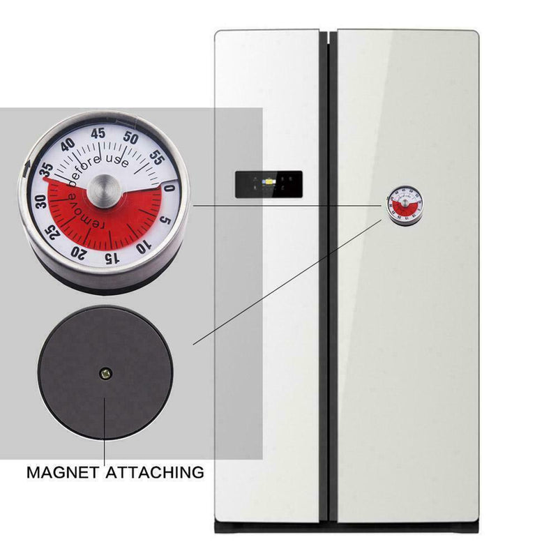 Portable Kitchen Timer Cooking Wind Up Timer Alarm Clock Stopwatch P9F0