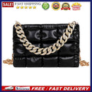 Women Simple Chain Plaid Grid Single Shoulder Bag Female Daily Messenger Bag