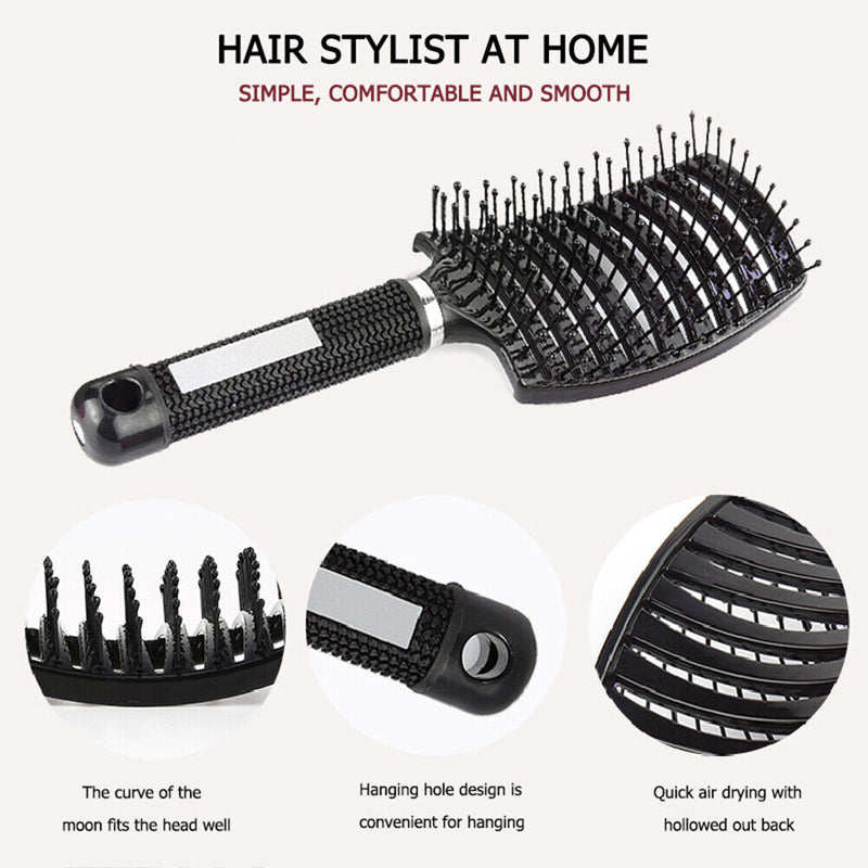 Large Curved Curls Hair Comb Scalp Massager Wide Tooth Hairdressing Styling