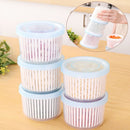 Box Keeper Fresh Storage Box Double Layer Vegetables Sealed With Drain Basket