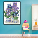 Flowers Cross Stitch 14CT Stamped Canvas DIY Embroidery Needlework (H640)