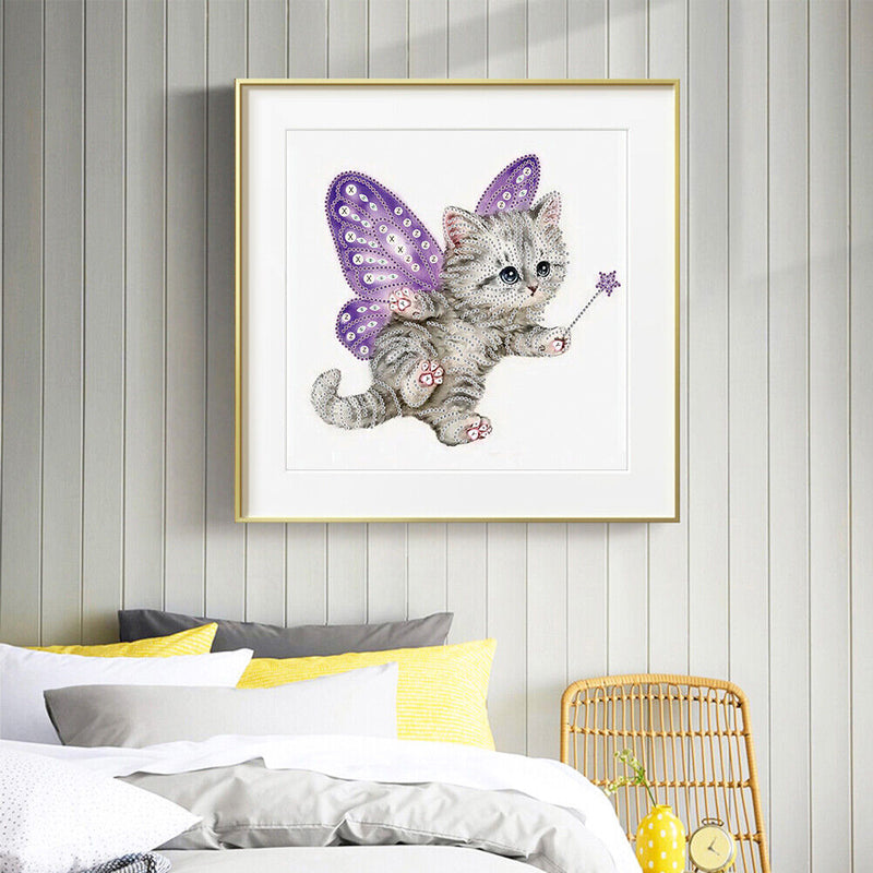 5D DIY Part Special Shaped Drill Diamond Painting Cat Art Decor (YX292) Newly