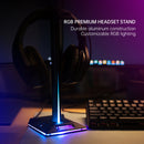RGB Headphones Desktop Stand Gaming Headset Holder with 3.5mm 2 USB Ports Newly