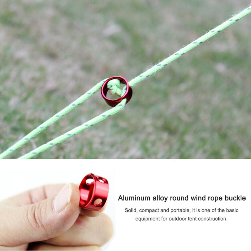 3 Holes Tent Windproof Fixing Ferrule Rings Portable Anwing Tensioners Buck
