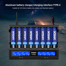 VC8 8-Bay Battery Charger for 18650 21700 AA AAA NiMH NiCd Battery Charger Newly