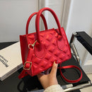 Women Fashion Lattice Embossing Mini Shoulder Bags Casual PU Leather Handbags