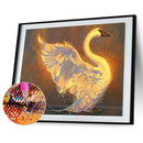 5D Mosaic Rhinestone Picture Drawing Swans Full Round Drill Diamond Painting Kit