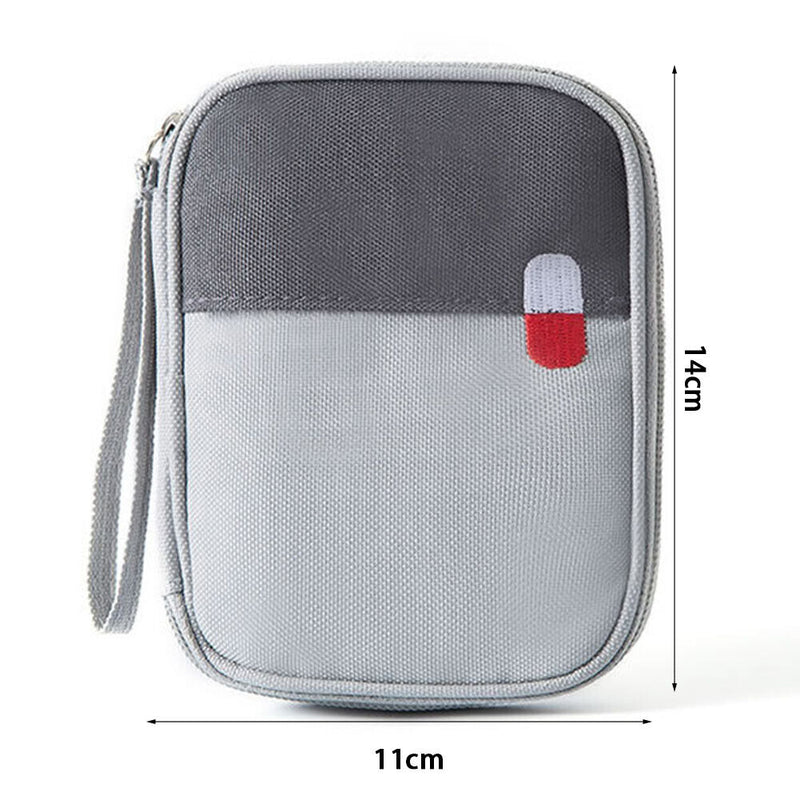 Portable Medical Bag Outdoor Handheld First Aid Drug Storage Bags (Gray S) Newly