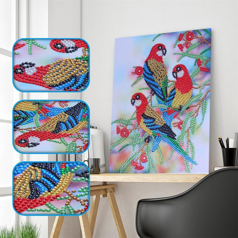 5D DIY Special Shaped Diamond Painting Parrot Cross Stitch Embroidery Kits