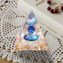 Crystal Orgonite Pyramid Amethyst Peridot Heal Energy Generator Crafts (A) Newly
