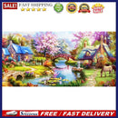 Woods Hut Waters Oil Paint By Numbers DIY Canvas Wall Picture Craft Home De