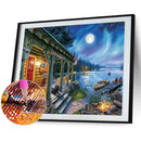 Lake House Diamond Painting Kits Full Round Drill Home Wall Decor 40x30cm (1)