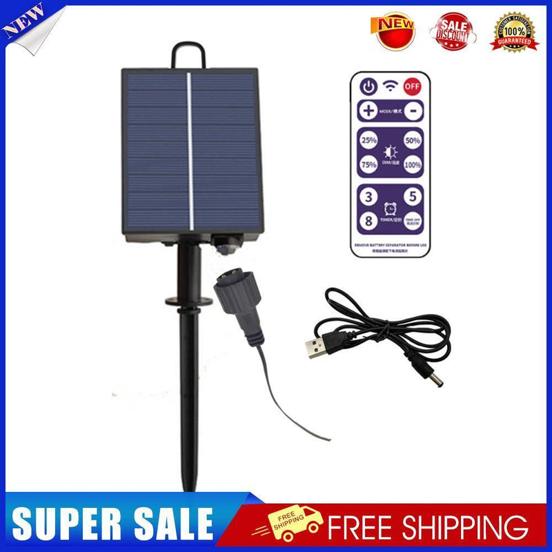 Solar Battery Box Outdoor Garden String Lamp Panel Controller with Remote