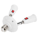 E27 Adjustable Lamp Holder LED Bulb Socket Base Adapter Converter (2-head) Newly