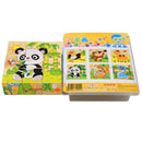 Baby Kids Wooden Cartoon 6 Page Jigsaw Puzzle Blocks Early Educational Jigsaw Puzzle -