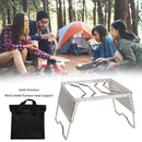 Outdoor Stainless Steel Foldable Stove Stand Rack Camping Pot BBQ Grill Bra