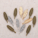 DIY Finding Jewelry Small Charm Bracelet Beads Feather Leaf Necklace Pendant