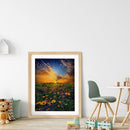 Flower Sunrise Drawing Frameless DIY Oil Paint by Numbers Canvas Home Decor