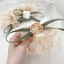 Elastic Ponytail Holder Organza Camellia Hair Rope Hair Ring Hair Band Headwear
