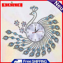 DIY Peafowl Special Shaped Diamond Painting Embroidery Wall Clock Bedroom Decor