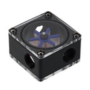 G1/4 Port 3 Impeller Water Flow Meter Indicator for PC Water Cooling(Black)