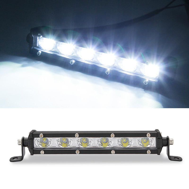 Generic 8"" 18W LED Work Light Bar, Ultra Thread, Waterproof Offroad-F