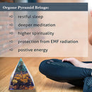 Orgonite Pyramid Amethyst Peridot Chakra Healing Energy Crystal Craft (A) Newly
