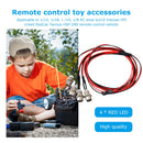 4pcs 5mm Red LED Lights Kits for 1/12 1/18 1/10 1/8 Axial Scx10 Traxxas RC Cars