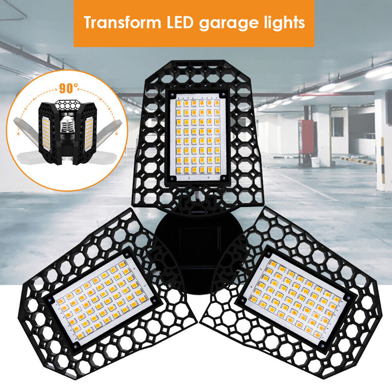 LED Foldable Industrial Light Outdoor Yard Workshop Garage Lamp (White 80W)