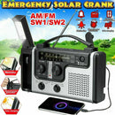 AM/FM/SW1/SW2 Hand Crank Emergency Radio Dynamo Wind Up Solar Weather Radio