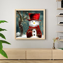 Diamond Snowman Full Round Diamond Crystal Diamond Rhinestone Pict