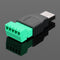 USB2.0 Male to 5pin Screw Terminal Connector Apdater with Shield Connector Newly