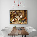 Goat Rooster Oil Paint By Numbers Kit DIY Acrylic Painting on Canvas (B1489)