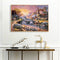 Sunset Village 50x40cm Oil Paint By Numbers DIY Painting