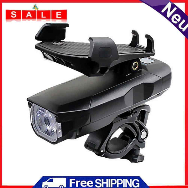 4000mAh 4"" 1 LED Bicycle Mobile Phone Holder with Headlight 120dB Bell Horn