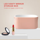 Cosmetics Box - Jewelry & Makeup Storage Train Case with LED Light & Mirror