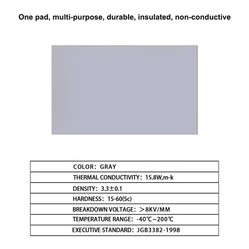 Computer Video Card Cooling Silicone Pad CPU/GPU Card Thermal Mat (0.5mm) Newly