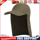 Unisex Fish Hat Sun Visor Cap Sun Protect with Ear Neck Cover (Army Green)