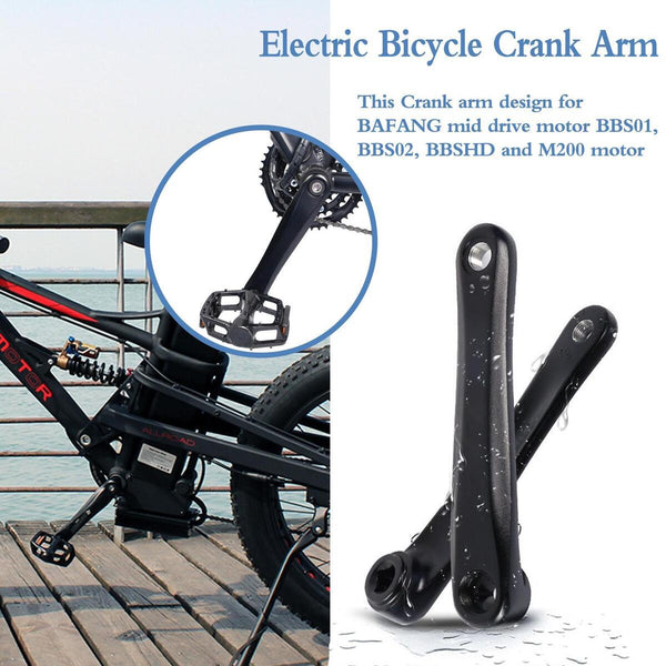 Crank Arm 170mm Electric Bicycle Crank Mid Motor Cranks For BAFANG BBS01/02/HD,`