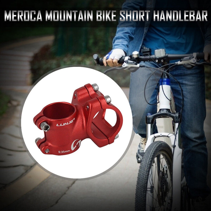 Aluminum Alloy MTB Stem Short Stem for Mountain Bike (Red 31.8mm 35mm) Newly