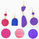 3pcs/set Polymer Clay Earrings Pattern Rollers Reusable for Jewelry Making-/