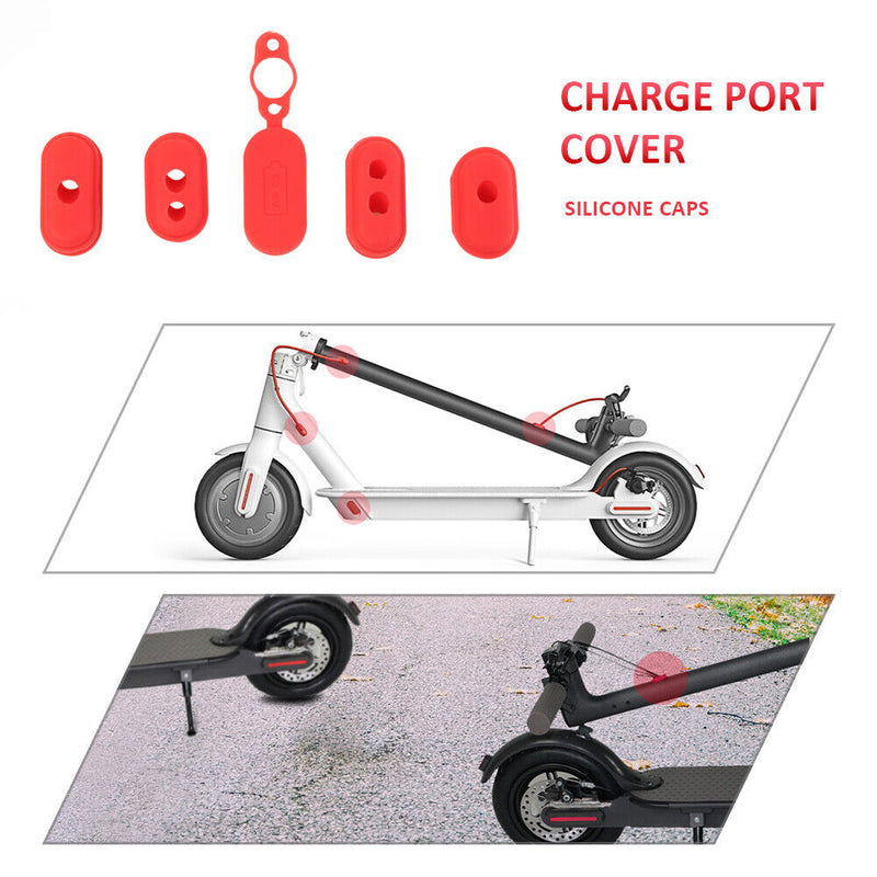 4pcs Case Silicone Cap M365 Electric Scooter Charge Port Cover Dust Plug Newly