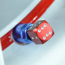 4pcs Dice Style Car Tire Wheel Tyre Caps Valve Stem Dust Covers (Red) Newly
