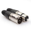 20 Male 20 Female XLR 3Pin Plug Microphone Audio Cable Wire Connectors