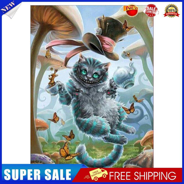 5D DIY Diamond Painting Cartoon Cute Cat Cross Stitch Embroidery Mosaic Kit