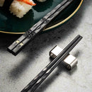 5 Pairs Alloy Steel Chopsticks Chinese Metal Sticks Chopstick Circular E1Y7